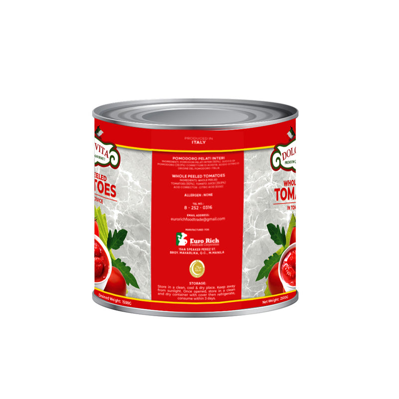 Dolce Vita Whole Peeled Tomatoes 2.5kg