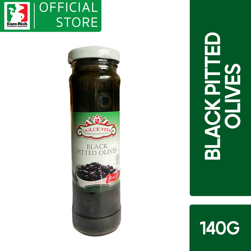 Dolce Vita Black Pitted Olives 140g