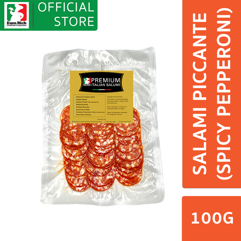 Euro Rich Sliced Salami Piccante/Spicy Pepperoni (Approx. 100g)