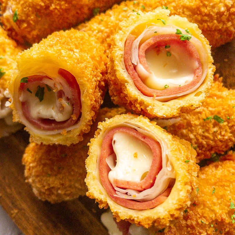 Deep Fried Ham & Cheese Roll