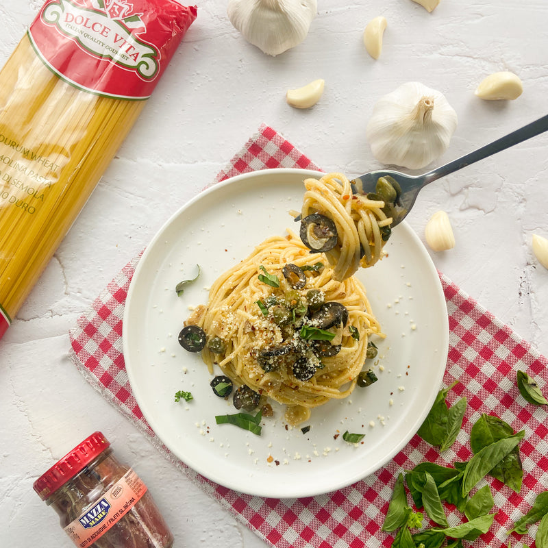 Spaghetti Aglio e Olio with Anchovies