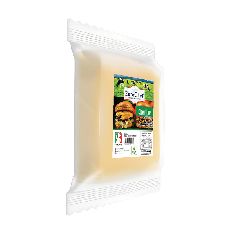 Euro Chef Cheddar Cheese Block 250g (EXPIRY DATE: D/M/Y)