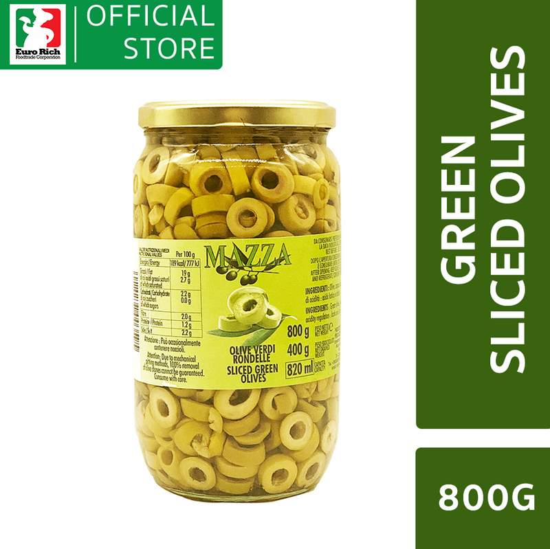 Mazza Green Sliced Olives 800g