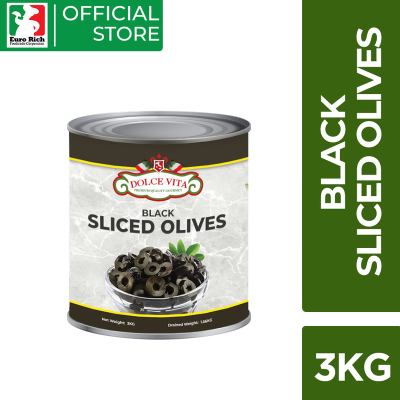 Dolce Vita Black Sliced Olives 3kg