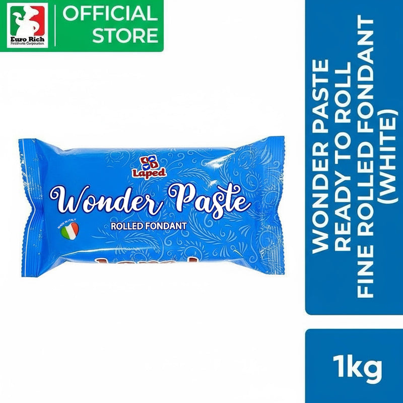 Laped Wonder Paste Ready To Roll Fine Rolled Fondant (White) 1kg