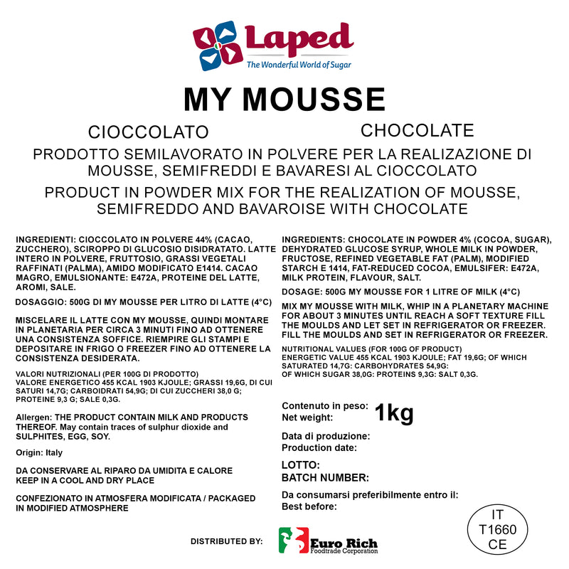 Laped My Mousse Ready To Use Chocolate Mousse Powder 1kg