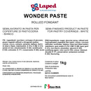 Laped Wonder Paste Ready To Roll Fine Rolled Fondant (White) 1kg