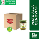 Mazza Pesto alla Genovese (Green Pesto) 212ml - WHOLESALE (12 x 212ml)