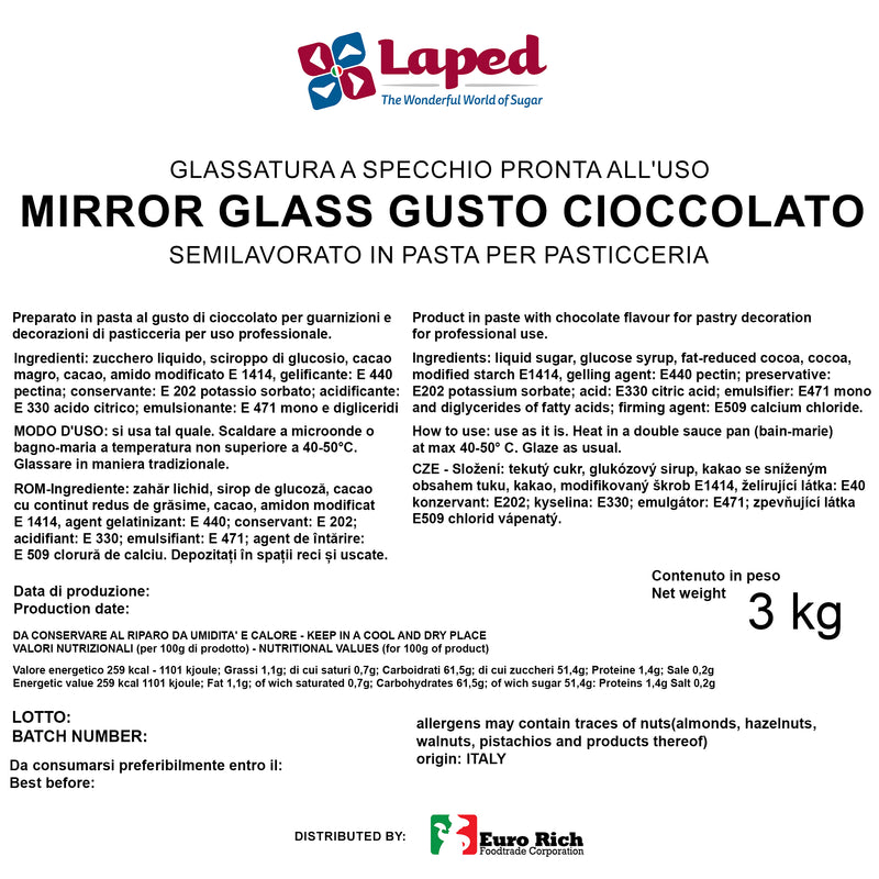 Laped Mirror Glass Chocolate Glaze 3kg