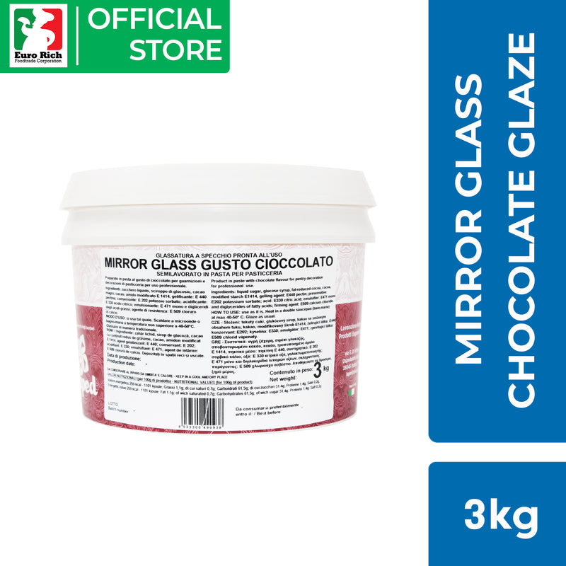 Laped Mirror Glass Chocolate Glaze 3kg