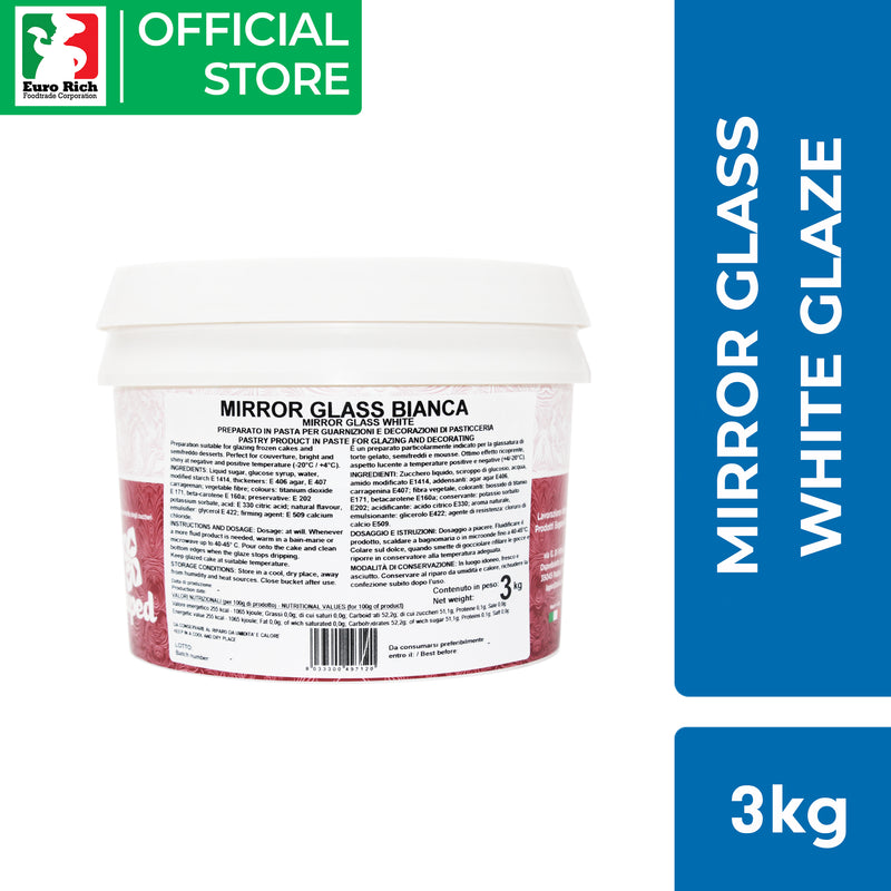 Laped Mirror Glass White Glaze 3kg