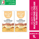 Pascal Ready to Use Mascarpone Cream for Tiramisu UHT 1L - Bundle of 2