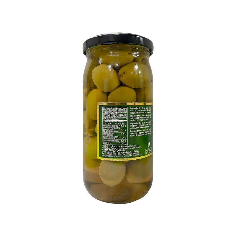 Mazza Jumbo Green Pitted Olives 370g