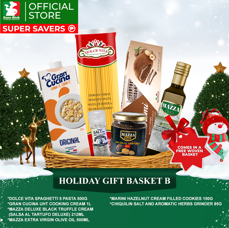 Holiday Gift Basket B (with FREE woven basket)