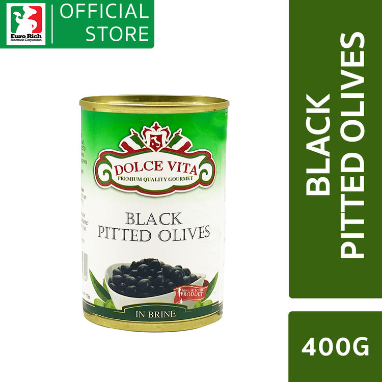 Dolce Vita Black Pitted Olives 397g
