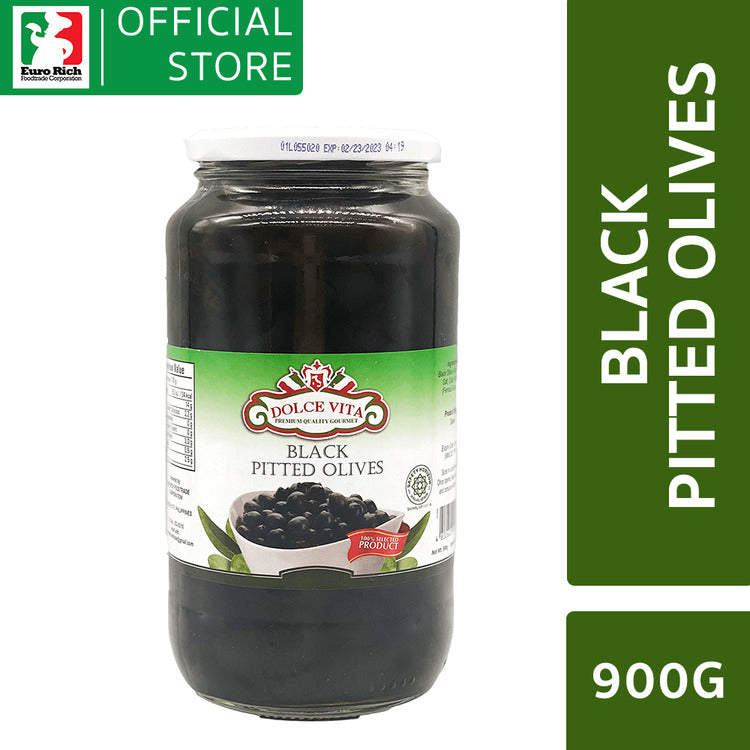 Dolce Vita Black Pitted Olives 900g