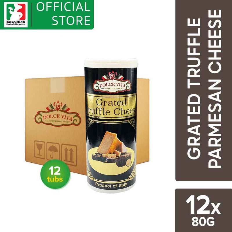 Dolce Vita Grated Truffle Parmesan Cheese 80g - WHOLESALE (80g x 12) (BBD:1 FEBRUARY 2025)