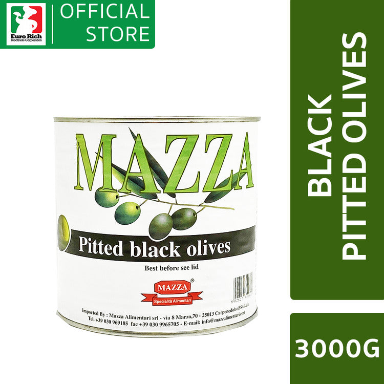 Mazza Black Pitted Olives 3kg