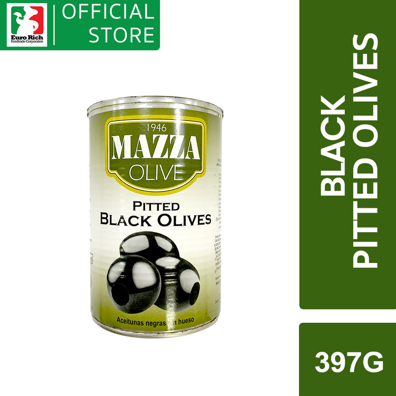 Mazza Black Pitted Olives 397g