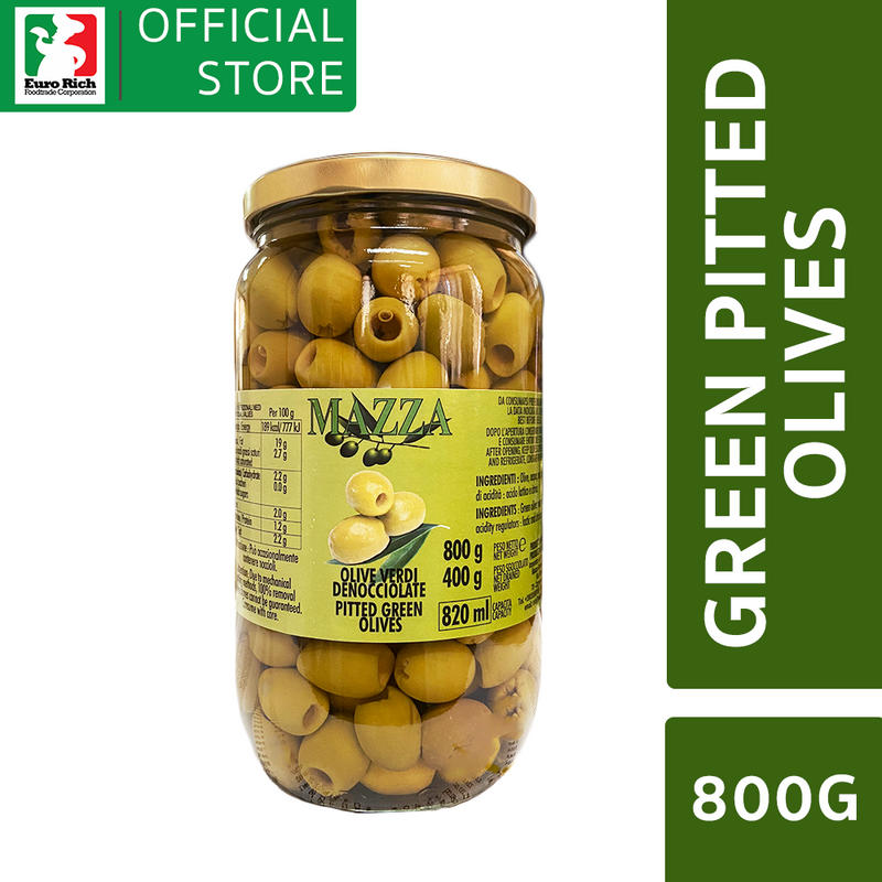 Mazza Green Pitted Olives 800g
