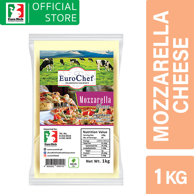 Euro Chef Mozzarella Cheese Block 1kg