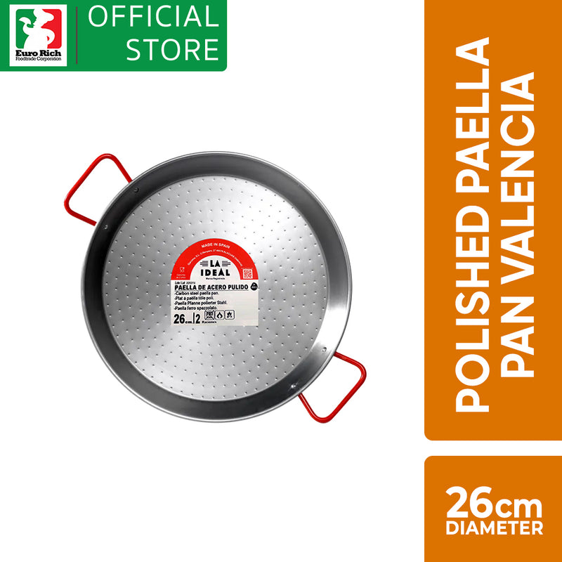 Garcima La Ideal Polished Paella Pan Valencia 26cm