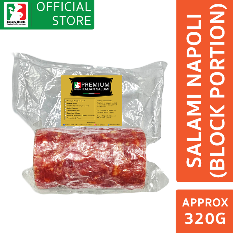 Euro Rich Portion Block Salami Napoli (Approx. 300g)