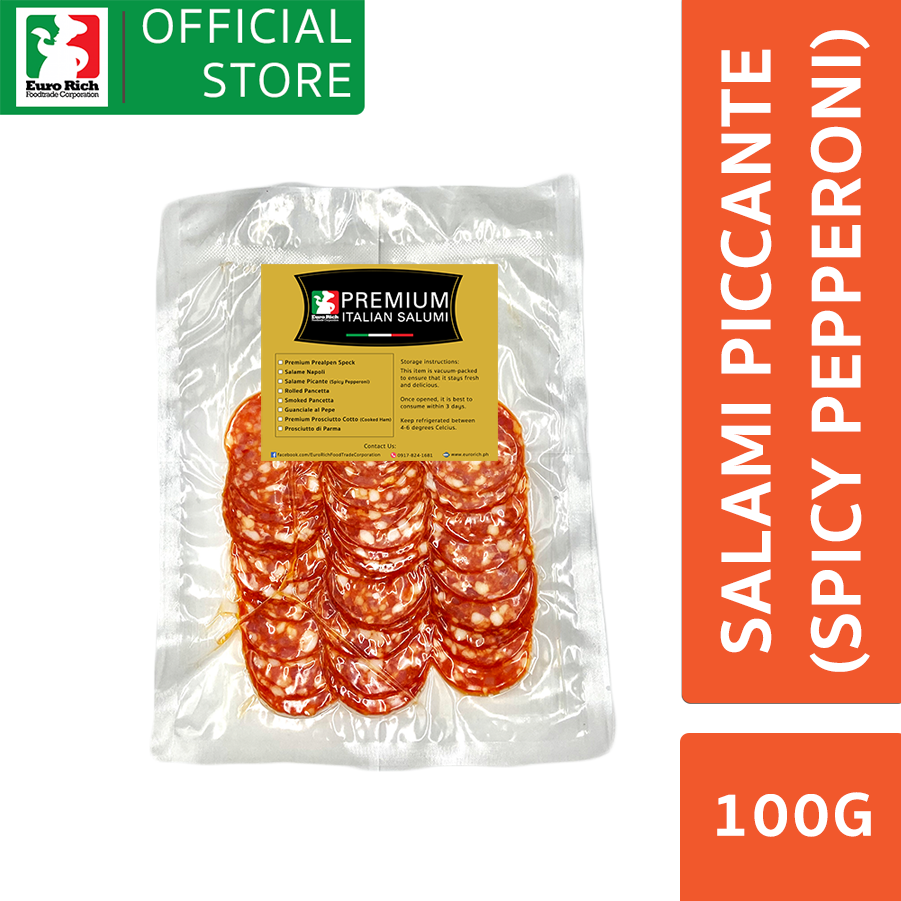 Euro Rich Sliced Salami Piccante/Spicy Pepperoni (Approx. 100g)
