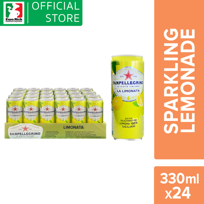 San Pellegrino Sparkling Limonata (Lemonade) - 330ml x 24