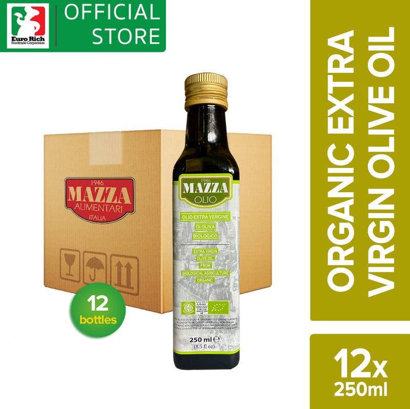 Mazza Organic Extra Virgin Olive Oil 250ml (Cold Pressed) - WHOLESALE (250ml x 12)