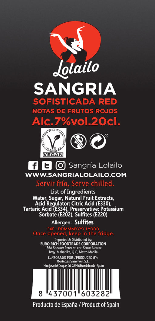 Lolailo Sofisticada Red Sangria 200ml