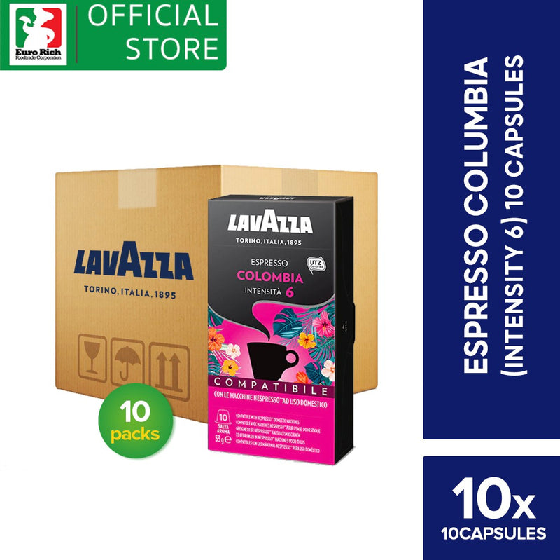 Lavazza Espresso Columbia (10 Nespresso Compatible Capsules) - WHOLESALE (10 capsules x 10)