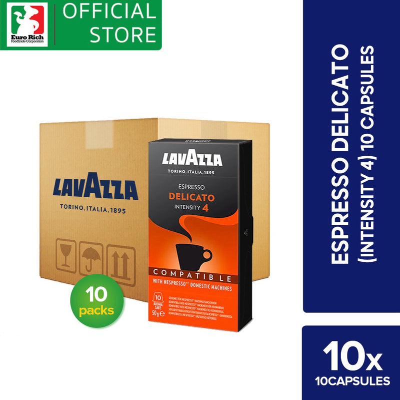 Lavazza Espresso Delicato (10 Nespresso Compatible Capsules) - WHOLESALE (10 capsules x 10)